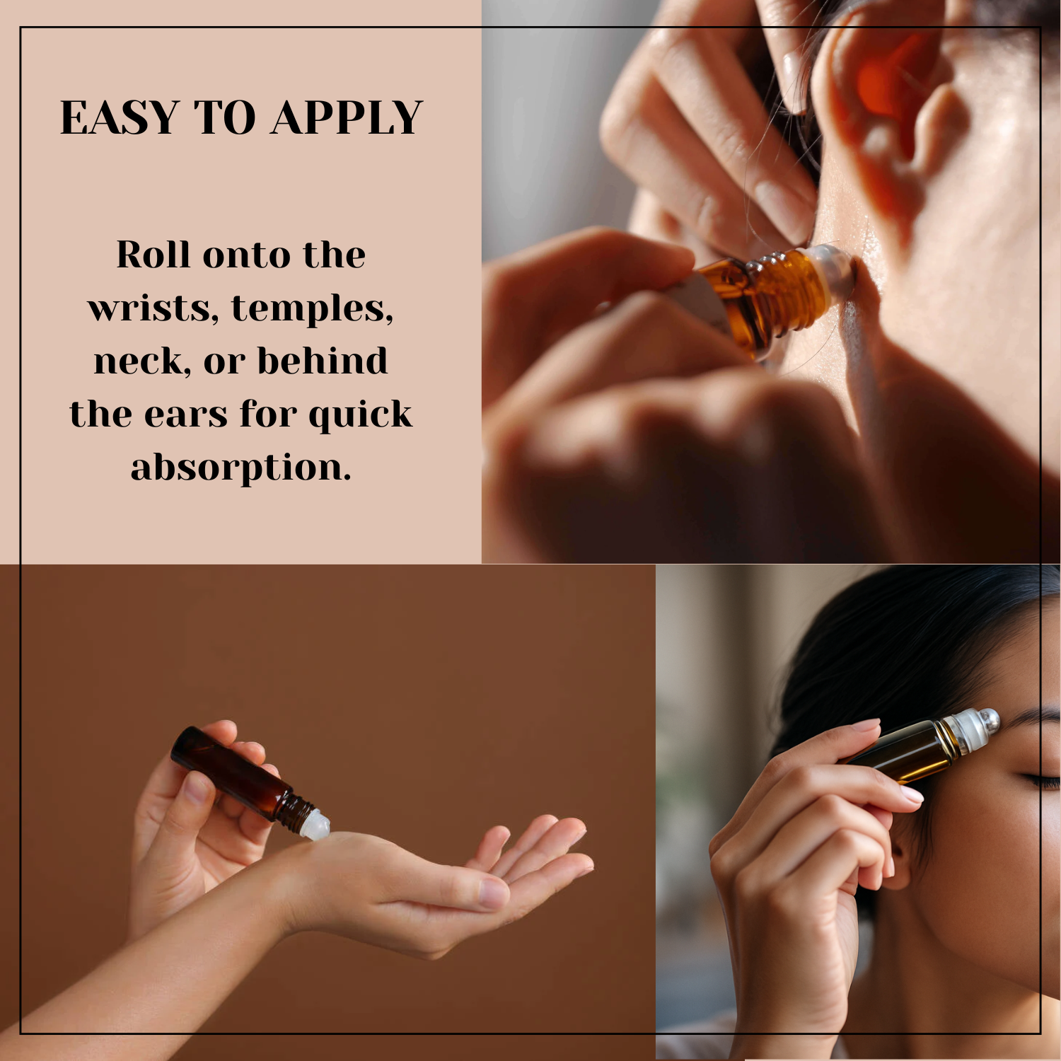 Roll On Essential Oil Blend by Thơm Essence, 0.34oz