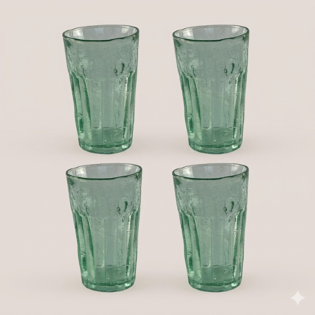 Hano Glass Tumbler 12oz (Green Version) (Set of 4)