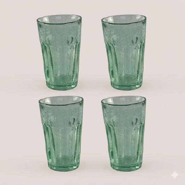 Hano Glass Tumbler 12oz (Green Version) (Set of 4)